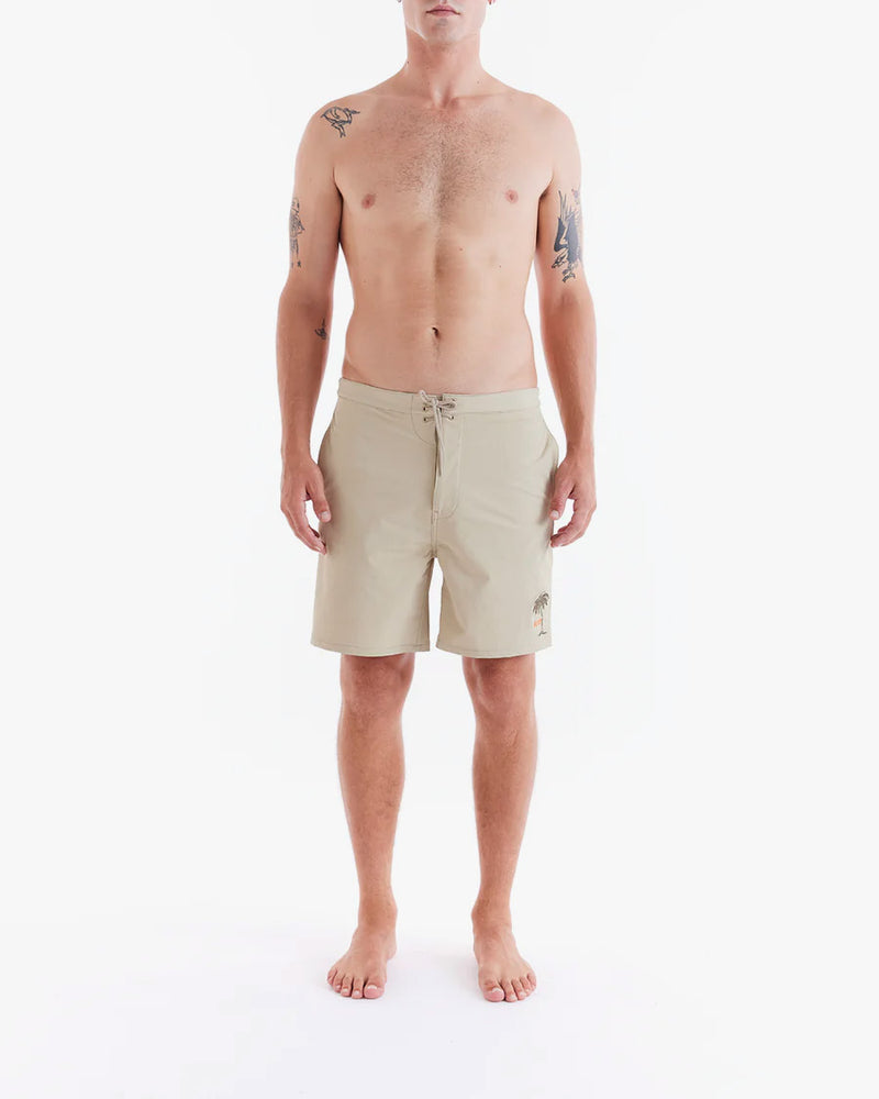 Boardshort Relaxed Fit Tropical - Khaki