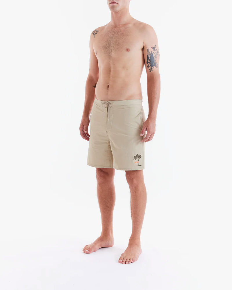 Boardshort Relaxed Fit Tropical - Khaki