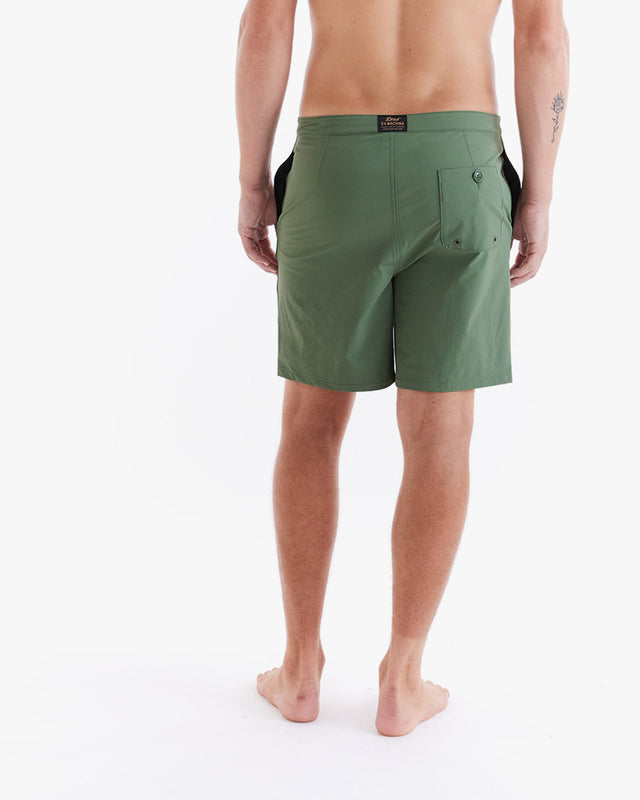 Boardshort Relaxed Fit Tropical - Verde Militar