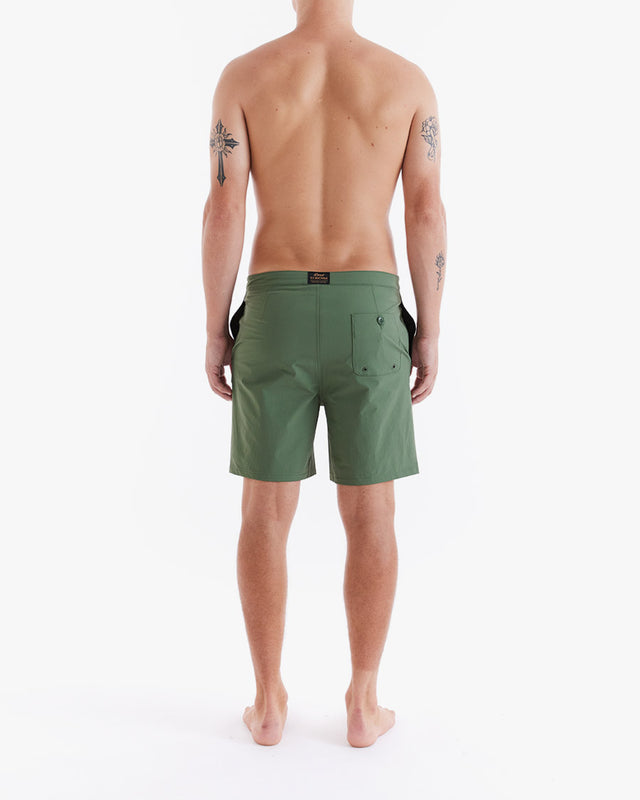 Boardshort Relaxed Fit Tropical - Verde Militar