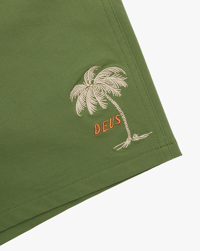 Boardshort Relaxed Fit Tropical - Verde Militar