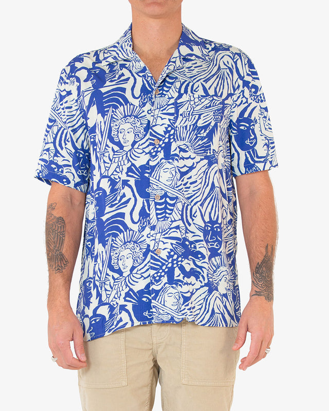 Camisa Regular Fit Angels & Demons - Azul