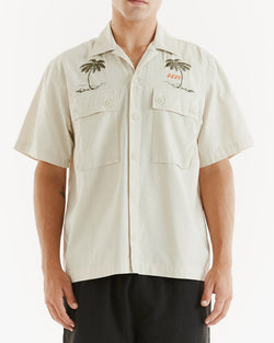 Camisa Relaxed Fit Stranded Fatigue - Dirty White