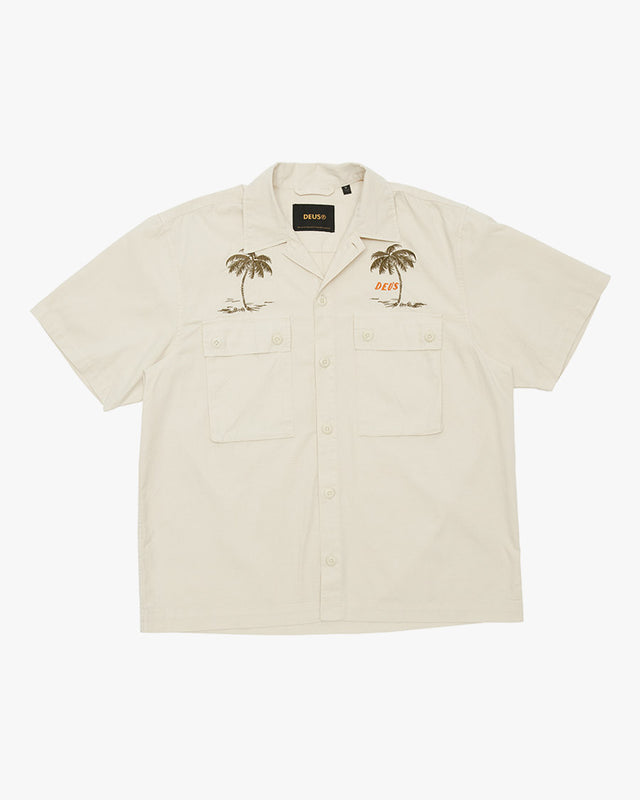 Camisa Relaxed Fit Stranded Fatigue - Dirty White