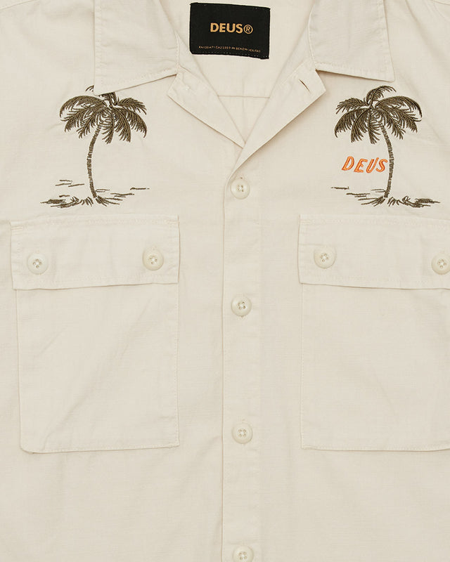 Camisa Relaxed Fit Stranded Fatigue - Dirty White