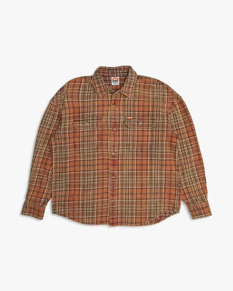 Camisa Masculina Loose Fit Vacay - Laranja