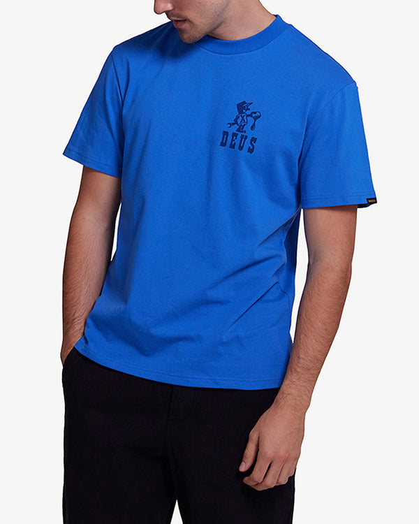 Camiseta Box Fit Old Town - Azul