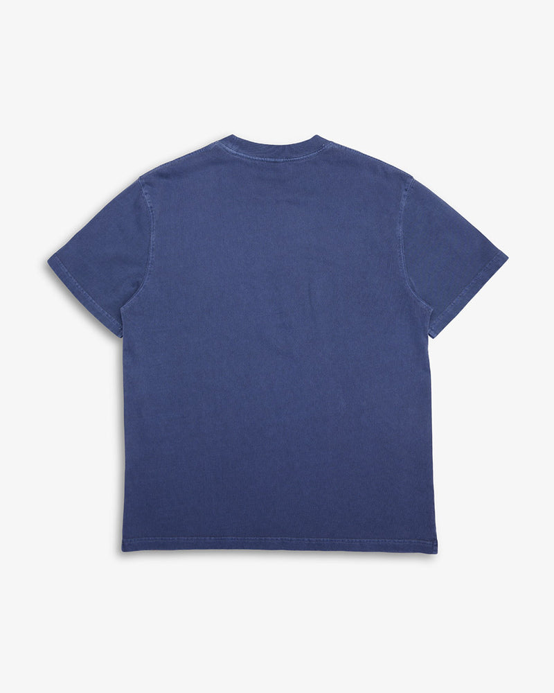 Camiseta Box Fit Shield Estonada - Azul