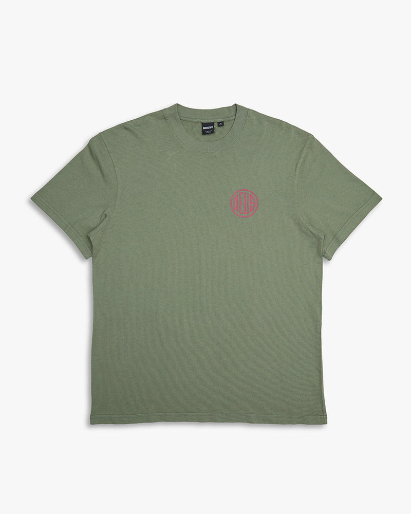 Camiseta Classics Box Fit Pill Logo - Verde Militar