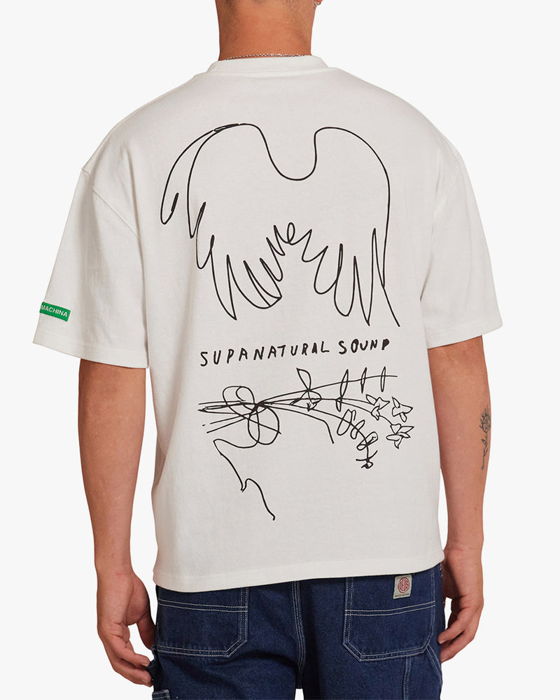 Camiseta Unissex Oversized Hauntology - Off White