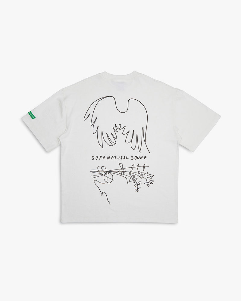 Camiseta Records Unissex Oversized Hauntology - Off White