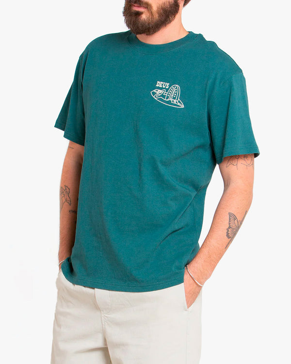 Camiseta Box Fit Layback - Verde