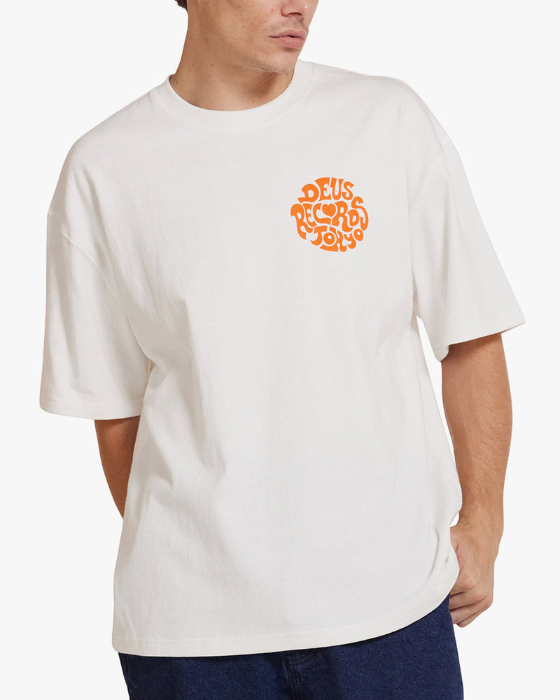 Camiseta Records Oversized Paradigm - Off White