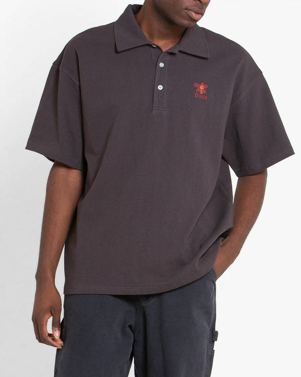 Camiseta Polo Oversized Stokes - Chumbo