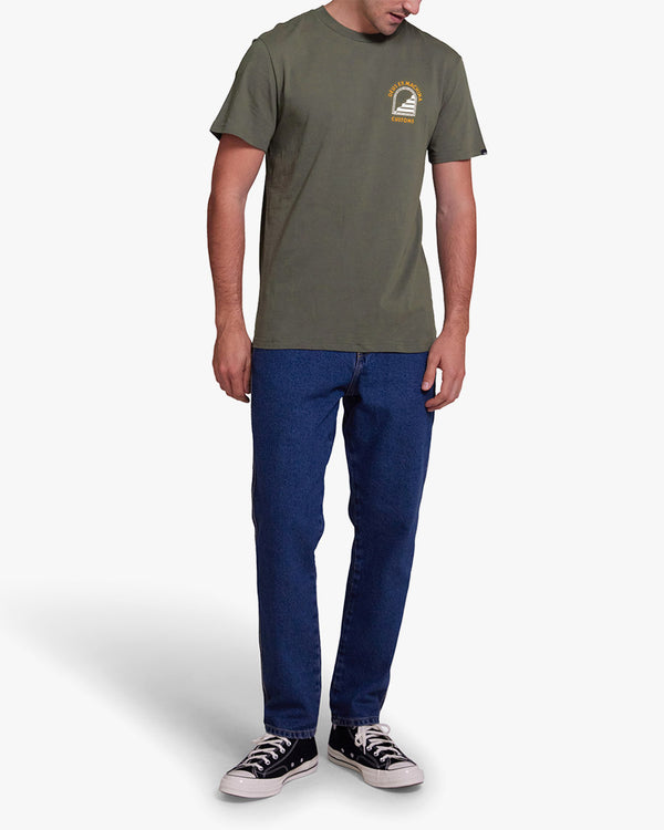 Camiseta Regular Fit Stairway - Verde Militar
