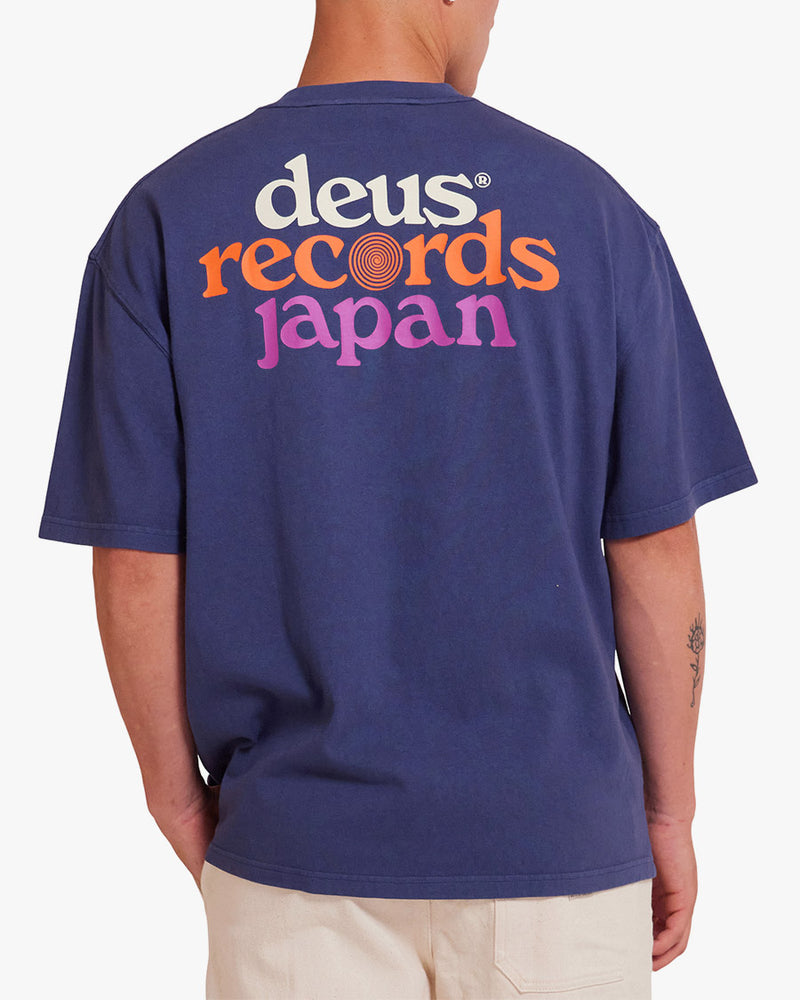 Camiseta Records Unissex Oversized Strata - Marinho