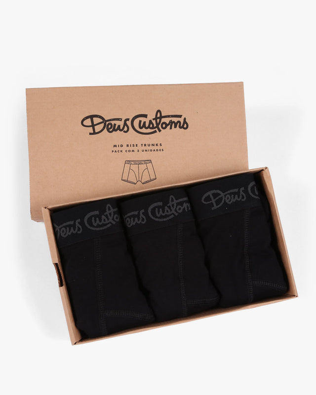 Pack 3 Cuecas Classics Mid Rise - Preta