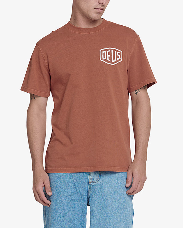 Camiseta Classics Box Fit Shield Estonada - Laranja