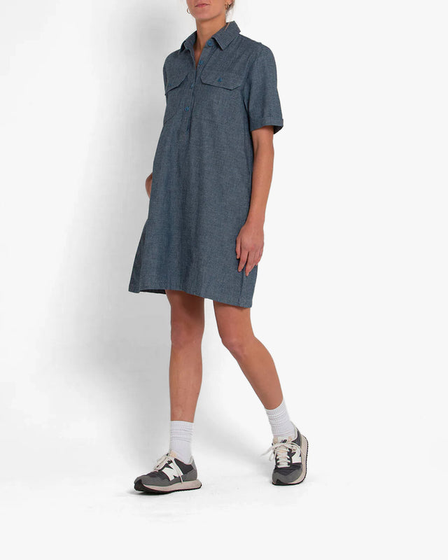 Vestido Camisa Honour Chambray - Azul