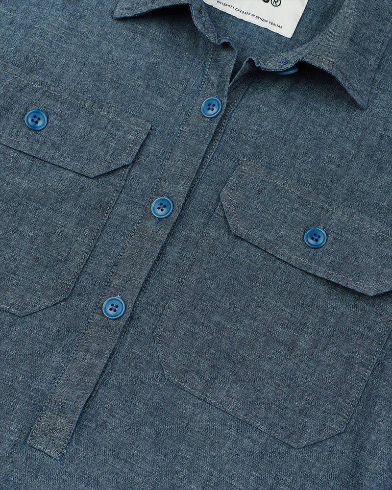 Vestido Camisa Honour Chambray - Azul