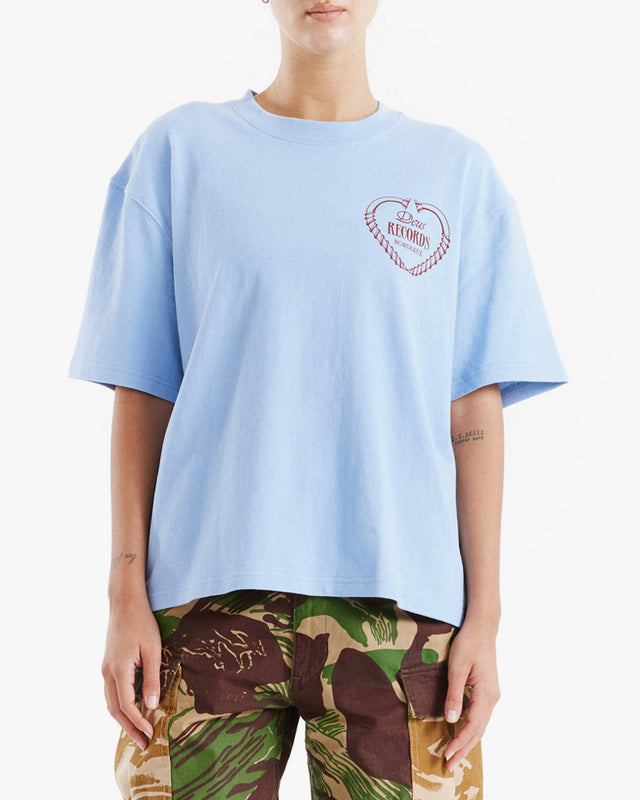 Camiseta Oversized Lady Libertine - Azul Claro